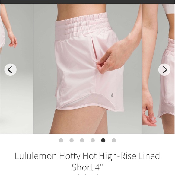lululemon athletica Pants - Lululemon Hotty Hot High-Rise Lined Short 4" Flush Pink NWT size 6